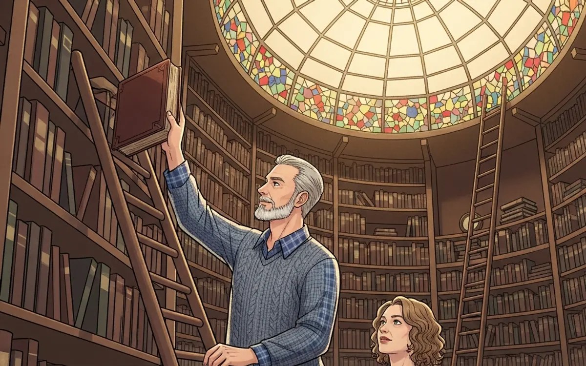 Bir Fableself kitabından illüstrasyon sayfası, Kitap kurdu çocuk