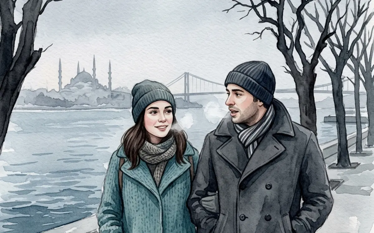 An illustrated page from a Fableself book, New year & holidays